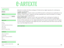 Tablet Screenshot of e-artexte.ca